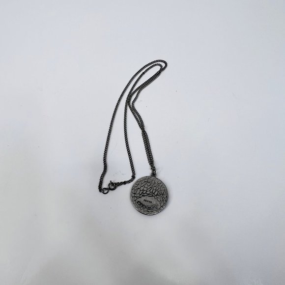 Pisces Pendant Charm Necklace Vintage Horoscope Zodiac Round - Picture 6 of 7